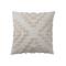 Cotton Tufted Pillow with Pattern and Chambray Back